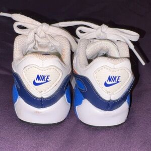 Nike Kids White and Blue Sneakers